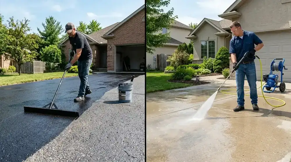 Driveway maintenance tools and equipment